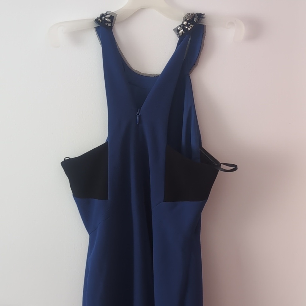 BCBGMaxAzria Halter dress - rhinestones - Blue - Picture 3 of 12